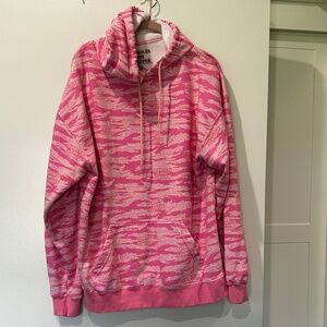 "Assholes Live Forever" Pink Hoodie Track Sweat Jacket unisex size XL camo